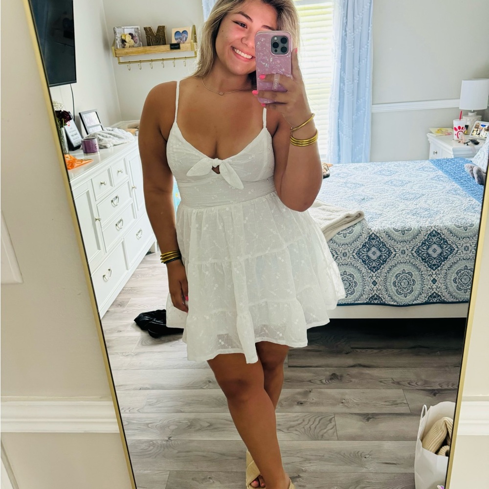 Altar'd State White Tie Front Sundress